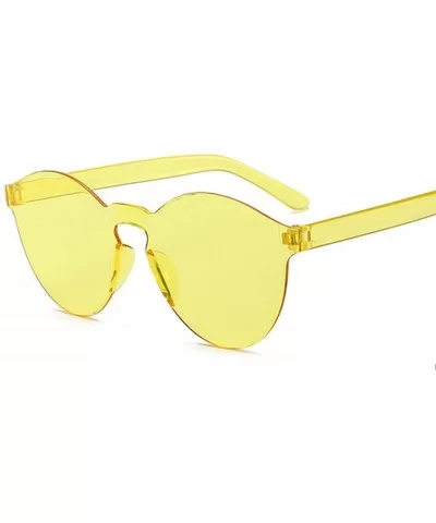 One Piece Love Heart Lens Sunglasses Women Transparent Plastic Glasses Style Sun FeClear Candy Color Designer - C3198AHUE9G $...