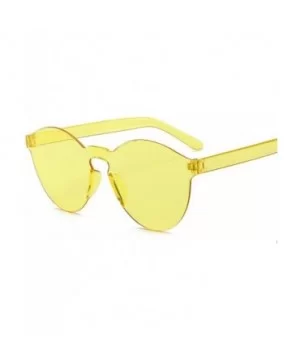 One Piece Love Heart Lens Sunglasses Women Transparent Plastic Glasses Style Sun FeClear Candy Color Designer - C3198AHUE9G $...