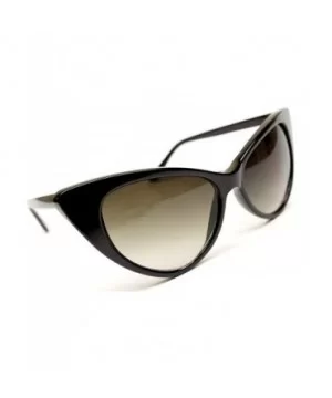 High Pointed Cat Eye Sunglasses Vintage Retro Celebrity Eyewear (Black - 55) - C2119BN23EP $5.62 Cat Eye