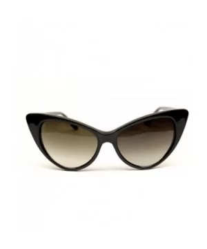 High Pointed Cat Eye Sunglasses Vintage Retro Celebrity Eyewear (Black - 55) - C2119BN23EP $5.62 Cat Eye