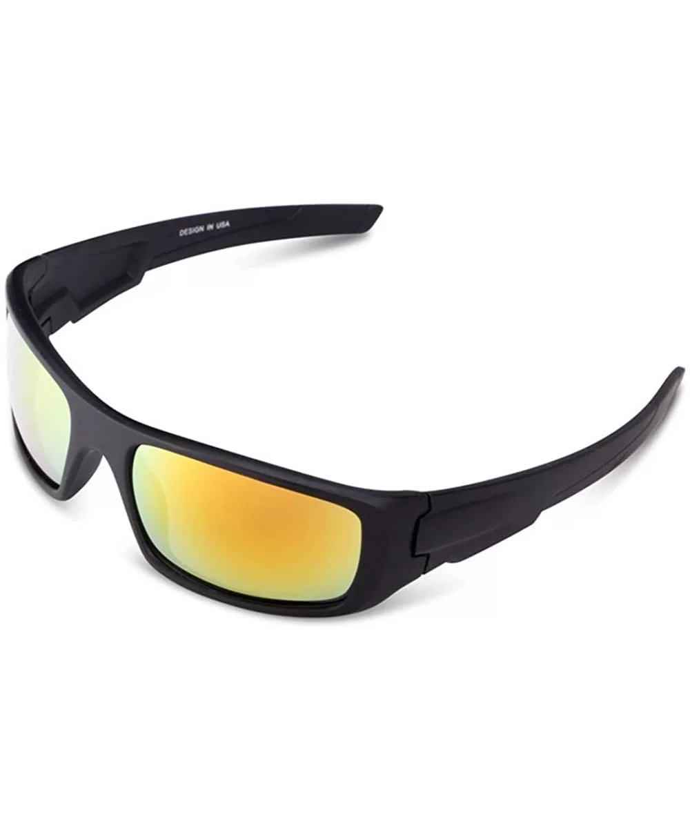 Sunglasses Cycling Driving Riding Safety Glasses Outdoor Sports Eyewear for Mens - F - CC18T2IYXTN $6.33 Round