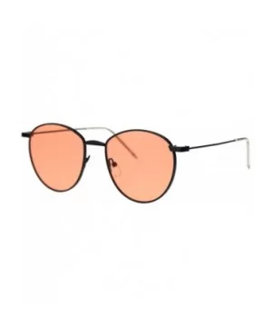 Metal Rim Dad Shade Hippie Round Sunglasses - Black Red - CQ18SHK9TE8 $9.09 Round