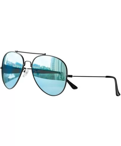 Aviator Polarized Sunglasses for Men Women Mirrored Lens Metal Frame Glasses with Spring Hinges PA600 - CY18TNO39QL $16.95 Round