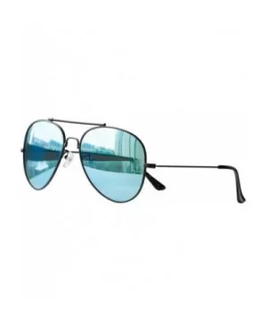 Aviator Polarized Sunglasses for Men Women Mirrored Lens Metal Frame Glasses with Spring Hinges PA600 - CY18TNO39QL $16.95 Round