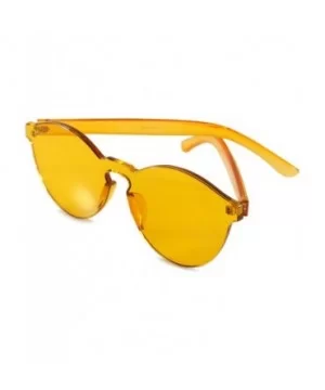 Unisex One Piece Rimless Sunglasses New & Regular Size A041 - Yellow - CM1873UU00U $8.91 Rimless