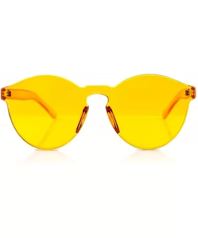 Unisex One Piece Rimless Sunglasses New & Regular Size A041 - Yellow - CM1873UU00U $8.91 Rimless