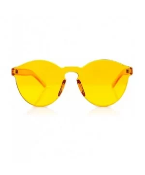 Unisex One Piece Rimless Sunglasses New & Regular Size A041 - Yellow - CM1873UU00U $8.91 Rimless