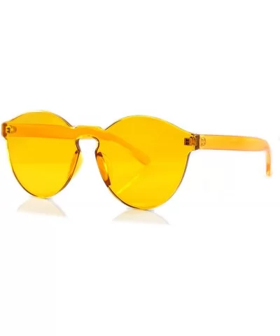 Unisex One Piece Rimless Sunglasses New & Regular Size A041 - Yellow - CM1873UU00U $8.91 Rimless