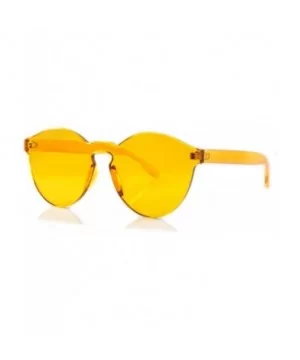 Unisex One Piece Rimless Sunglasses New & Regular Size A041 - Yellow - CM1873UU00U $8.91 Rimless