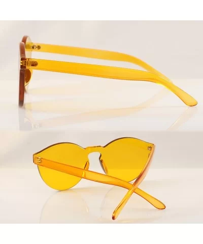 Unisex One Piece Rimless Sunglasses New & Regular Size A041 - Yellow - CM1873UU00U $8.91 Rimless