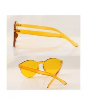 Unisex One Piece Rimless Sunglasses New & Regular Size A041 - Yellow - CM1873UU00U $8.91 Rimless