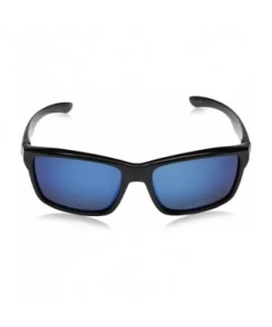 Mayor Polarized Sunglass with Polycarbonate Lens - Black Frame/Blue Mirror - C812NVFUOA6 $21.23 Sport