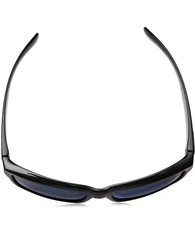 Mayor Polarized Sunglass with Polycarbonate Lens - Black Frame/Blue Mirror - C812NVFUOA6 $21.23 Sport