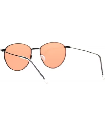 Metal Rim Dad Shade Hippie Round Sunglasses - Black Red - CQ18SHK9TE8 $9.09 Round