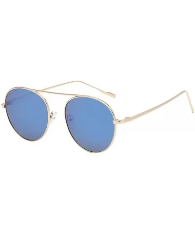 Summer Sunglasses - Women Cat Eye Mirrored Flat Lenses Metal Frame Sunglasses - G - CT18COD9N63 $4.44 Sport