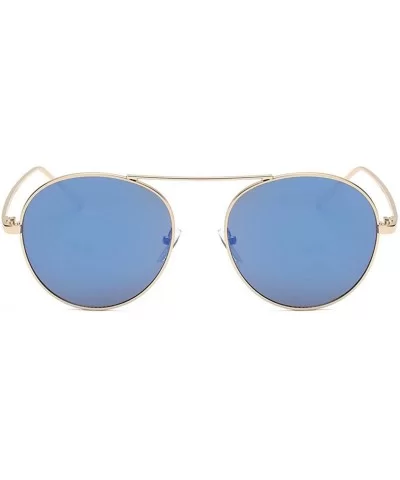 Summer Sunglasses - Women Cat Eye Mirrored Flat Lenses Metal Frame Sunglasses - G - CT18COD9N63 $4.44 Sport