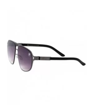 Intimidators Flat Thin Frame Oval Aviator Sunglasses - Smoke Gunmetal - CV199LWWALQ $23.04 Aviator