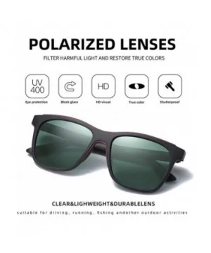 Square Polarized Sunglasses for Men TR90 Frame Driving Travel UV400 - C3g15 - CN199HTHIMT $10.63 Square