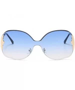 Round one-piece Sunglasses for Women Men - Versized Round Sun Glasses Female Gradient Elegant Shades - C7 - CN1992MKMLD $5.35...