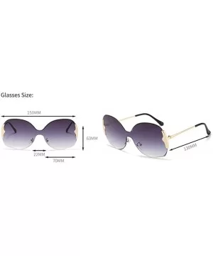 Round one-piece Sunglasses for Women Men - Versized Round Sun Glasses Female Gradient Elegant Shades - C7 - CN1992MKMLD $5.35...