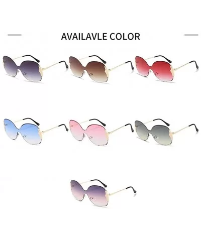 Round one-piece Sunglasses for Women Men - Versized Round Sun Glasses Female Gradient Elegant Shades - C7 - CN1992MKMLD $5.35...