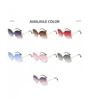 Round one-piece Sunglasses for Women Men - Versized Round Sun Glasses Female Gradient Elegant Shades - C7 - CN1992MKMLD $5.35...