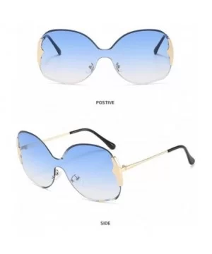 Round one-piece Sunglasses for Women Men - Versized Round Sun Glasses Female Gradient Elegant Shades - C7 - CN1992MKMLD $5.35...