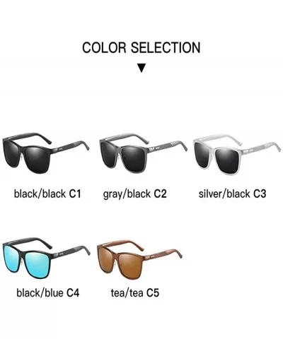 Lightweight Unisex Polarized Aluminum Sunglasses Vintage Sun Glasses Men 4Pcs - C818Q89N6CS $13.28 Round