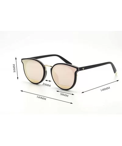 Metal frame PC frame material sunglasses- colorful multicolor sunglasses - E - C418S80HGGO $45.69 Aviator