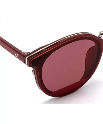 Metal frame PC frame material sunglasses- colorful multicolor sunglasses - E - C418S80HGGO $45.69 Aviator