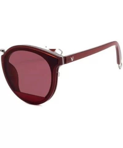 Metal frame PC frame material sunglasses- colorful multicolor sunglasses - E - C418S80HGGO $45.69 Aviator