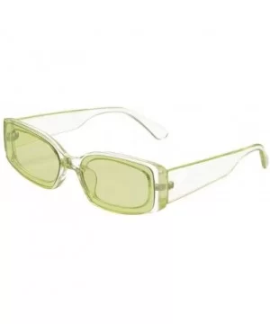 Rectangle Sunglasses for Women Retro Fashion Sunglasses UV Protection Square Frame Eyewear - Green - CO199L93M4E $7.37 Aviator