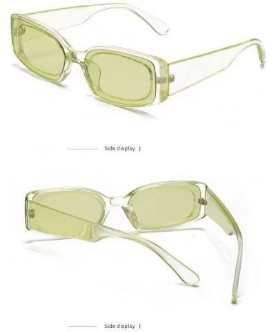 Rectangle Sunglasses for Women Retro Fashion Sunglasses UV Protection Square Frame Eyewear - Green - CO199L93M4E $7.37 Aviator