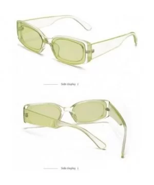 Rectangle Sunglasses for Women Retro Fashion Sunglasses UV Protection Square Frame Eyewear - Green - CO199L93M4E $7.37 Aviator