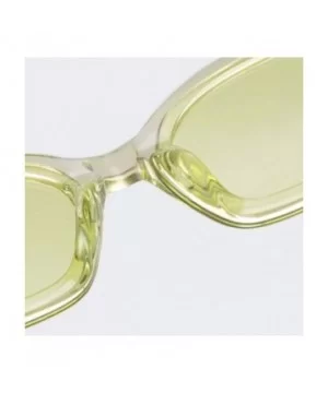 Rectangle Sunglasses for Women Retro Fashion Sunglasses UV Protection Square Frame Eyewear - Green - CO199L93M4E $7.37 Aviator