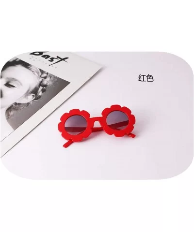 Hot Sun Flower Round Cute Kids Sunglasses UV400 Boy Girl Lovely Baby Glasses Children Oculos De Sol N554 - Red - C1198AHNSGE ...