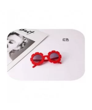 Hot Sun Flower Round Cute Kids Sunglasses UV400 Boy Girl Lovely Baby Glasses Children Oculos De Sol N554 - Red - C1198AHNSGE ...