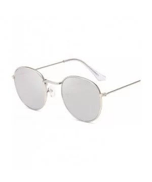 2019 Classic Small Frame Round Sunglasses Women/Men Er Alloy Mirror Sun Glasses Vintage Oculos - Gold Blue - CS198AHTGYR $22....