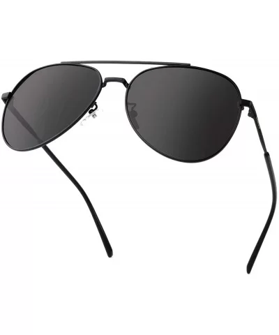 Lightweight Aviator Sunglasses for Women Polarized Mirrored Metal Frame Shades - CZ18NIZZXW9 $11.86 Aviator