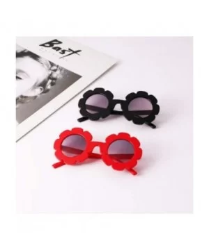 Hot Sun Flower Round Cute Kids Sunglasses UV400 Boy Girl Lovely Baby Glasses Children Oculos De Sol N554 - Red - C1198AHNSGE ...