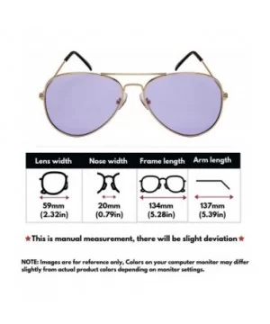 Classic Pilot Style Metal Premium Aviator Sunglasses with Flat Colored Lens for Women Men 100% UV Protection 1107 - CL184Y8E5...