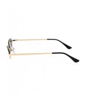 Womens Upside Down Half Rim Cat Eye Retro Sunglasses - Gold Brown - C918S4020HG $7.13 Cat Eye