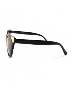 Women's Retro Metal Tipped Cat Eye Sunglasses A013 - Black/ Black Smoke - CW185368XS3 $4.94 Cat Eye