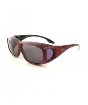 43199 Polarized Over Sunglasses - Solid Red Swirl - CM124LWU0JP $8.56 Oval