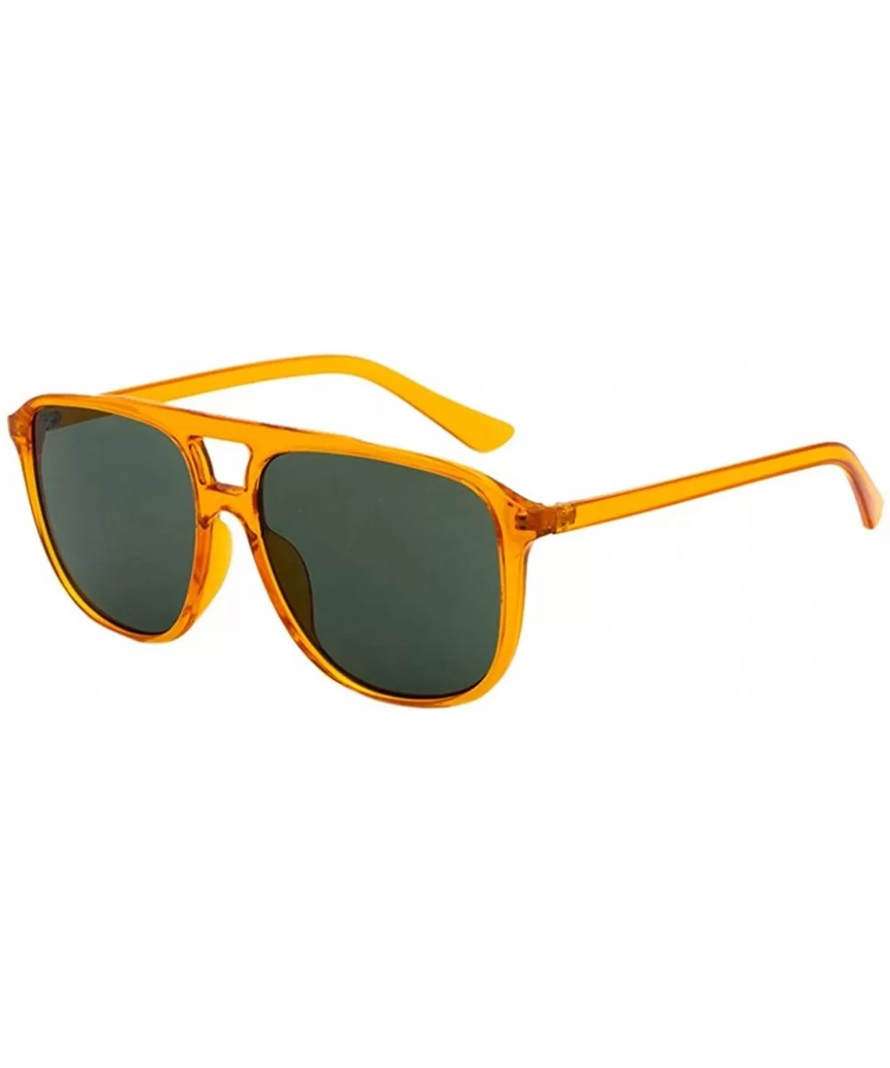 Unisex Fashion Eyewear Trend Unique Sunglasses Gradient Vintage Glasses - Yellow - C119740MNQY $5.59 Rimless