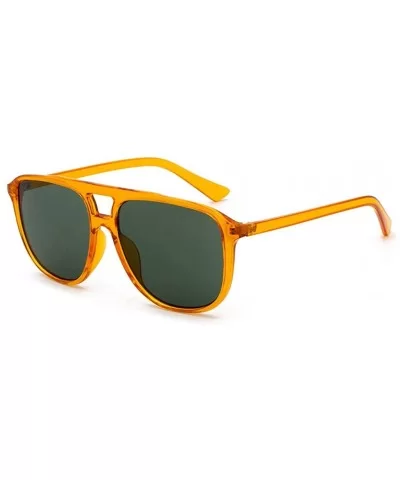 Unisex Fashion Eyewear Trend Unique Sunglasses Gradient Vintage Glasses - Yellow - C119740MNQY $5.59 Rimless