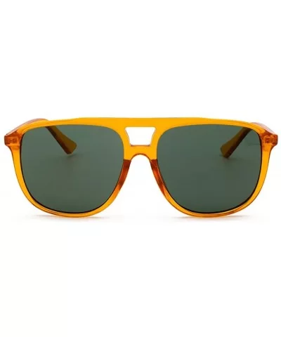 Unisex Fashion Eyewear Trend Unique Sunglasses Gradient Vintage Glasses - Yellow - C119740MNQY $5.59 Rimless