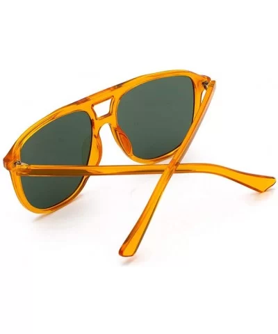 Unisex Fashion Eyewear Trend Unique Sunglasses Gradient Vintage Glasses - Yellow - C119740MNQY $5.59 Rimless