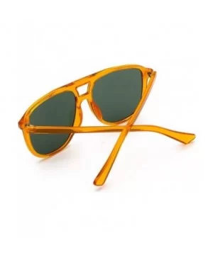 Unisex Fashion Eyewear Trend Unique Sunglasses Gradient Vintage Glasses - Yellow - C119740MNQY $5.59 Rimless