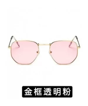 Women Retro Polygonal Tinted Color Lens Sunglasses Cute Sexy Eye Vintage Pink Lenses Square Sun Glasses - Pink - CZ197Y6LEMD ...